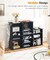 8 Cube Shoe Rack with Door, Holds 32 Pairs of Shoes, 8 Tier Shoe Storage Cabinet for Closet, Shoe Organizer Steel Structure, Plastic Panel Black, Easy to Assemble, for Entryway, Hallway